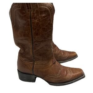 Game Day Boots Women’s Size 6 Brown Leather Western Pull On Cowgirl Point Toe